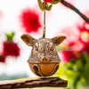 Dsadrwq 4 Pcs Brass Pig Head Bell Animal Shaped Bells