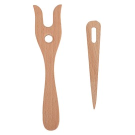 KIMISS Lucet Lucet Fork Beech Fork Type Wooden Knitting Tools DIY Weaving Tools For Bracelet Necklace Braided Tools