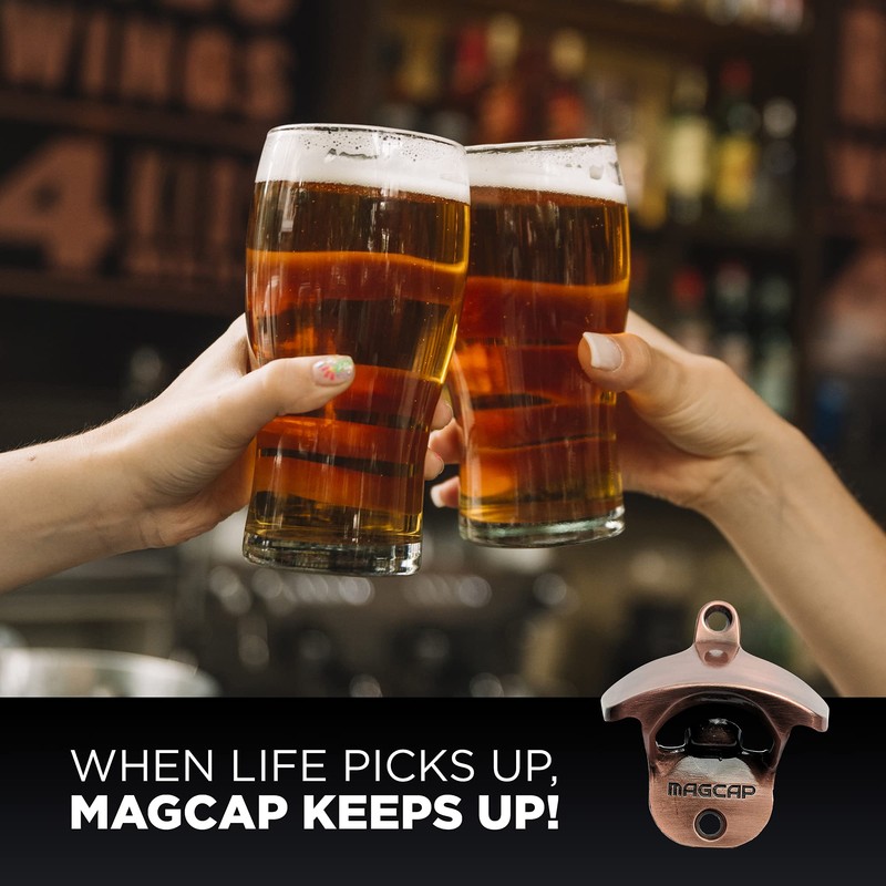 MAGCAP - Abrebotellas para exteriores montado en la pared, estilo