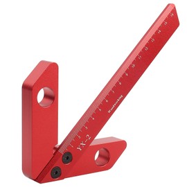 45/90 Degree Angle Line Gauge, Accurate Reading, Premium Aluminium Alloy, Centerline Measuring Tool, Round Heart Ruler, Round Heart Gauge, Portable DIY Woodworking Tool