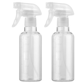 TTTred Plastic Spray Bottles (2 Pack 10 oz), Leakproof Adjustable Fine Mist & Jet Stream Nozzle, Premium BPA-Free Plastic Multi-Purpose for Hair, Plants, Cleaning (2 PACK CLEAR)