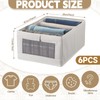 6 Pack Closet Storage Bins, 15.9 x 11 x 6.7