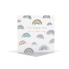 UK Greetings | Thinking of You Card | Condolences/Bereavement | Her/Him | Brighter Days Design | With Envelope | 165 x 165 mm