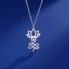 VASSAGO Lotus Flower Necklace Unalome Lotus Pendant Necklace for Women