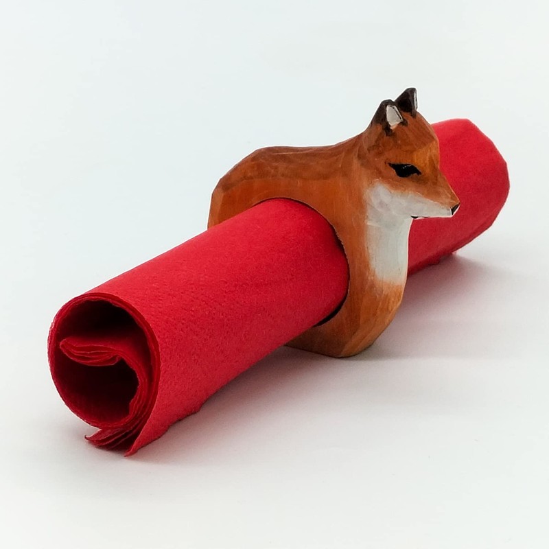 your castle Set of 3 Napkin Rings, Forest Animals: Deer,