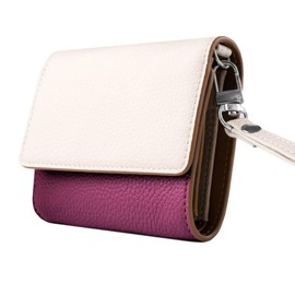 Ya Gameel RFID-Blocking Women's Real Leather Wallet with Large Capacity and Wristlet - Small, Secure, and Chic - Conveniently Holds Cards, Cash, and Coins (Wine Red - RFID Protected with Wristlet)