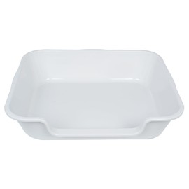 Blaucasa 1 Pack Extra Large Dog Litter Box Pan Tray (ABS Material), Low Entry Jumbo Senior Litter Boxes for Multiple Kitten Big Cats, Pet Safe Indoor Dog Potty (Light Gray, 24" L x 20" W)