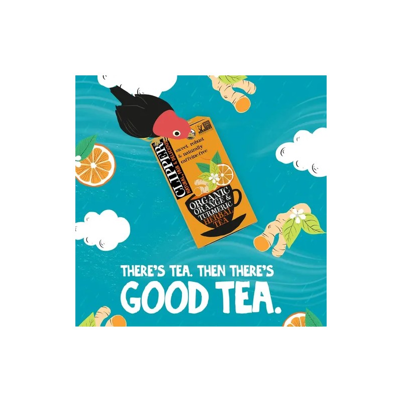 Clipper Tea Té Orgánico Naranja Y Cúrcuma 20 Bolsitas