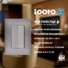 iGoto INOX1005 con 1 apagador sencillo de 3 módulos, Acero