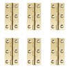 6Pcs Door Hinges,Brass Folding Hinges,Heavy Duty Ball Bearing for Gate,Window,Drawer