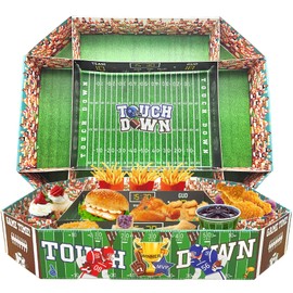 Yavxzvbw Football Party Paper Food Tray Football Party Supplies Football Party Decorations Game Time Goody Boxes for Football Birthday Party Supplies