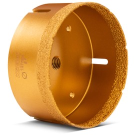 KSEIBI 615327 Diamond Hole Saw, 5 Inch (127mm) Diamond Core Drill Bit for Porcelain, Ceramic, Granite Drill Bits, Brick, Marble, Dry Cutting, 2" Drilling Depth, 5/8"-11 Thread, for Angle Grinder