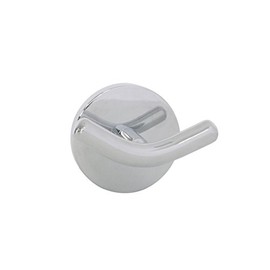 axentia Capri Decorative Bathroom Accessory, Wall Mounted Towel Hook, Chrome-Plated Holder with Two Hooks, Approx. 7.5 x 5 x 5.5 cm, Silver Double Hook, Plastic, 7.5 x 5 x 5.5 cm