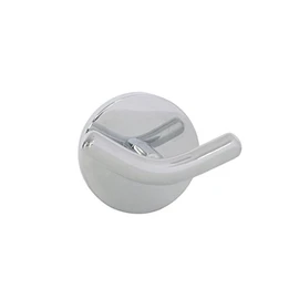 axentia Capri Decorative Bathroom Accessory, Wall Mounted Towel Hook, Chrome-Plated Holder with Two Hooks, Approx. 7.5 x 5 x 5.5 cm, Silver Double Hook, Plastic, 7.5 x 5 x 5.5 cm