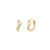 Gold&Deer 14K GF Lume Twist One Touch Ring Earrings Rose