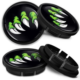 SkinoEu Compatible with Wheel Center Caps VW Volkswagen Centre Hubcaps 5G0601171 66mm Toxic Nails CR 60