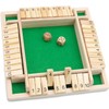 4 Player Shut The Box Game, Wooden Board Game, Classic