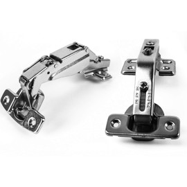 Berta (2+2) 135/165 Degree Hinges Combination, Full Overlay, 2-Cam 4-Way Adjustment, Concealed Frameless Lazy Susan/Bi Folding Cabinet Door Hinges Set with Screws (135 & 165 Degree Hinges)