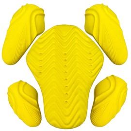 Jackets 4 Bikes CE Level 2 Back, Elbow and Shoulder Certified Armor Pads 5 PC Set, Motorcycle Armor Protector Inserts for Motorcycle Jackets Unisex