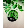 Lady Bug Rock, Get Well Gift, Ladybug Rock, Green Painted