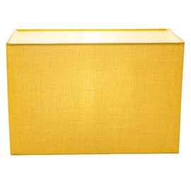 Contemporary and Stylish Mustard/Ochre Linen Fabric Rectangular Lamp Shade for Wall Ceiling or Table - 29cm Length 60w Maximum Suitable for The Home or Commercial Usage by Happy Homewares