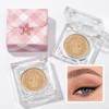 Glitter Gold Eyeshadow Palette, Single Champagne Eye Shadow Cream, Pearlescent