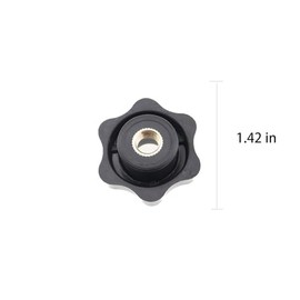 10 tuercas de sujeción moleteadas métricas M8/1.25 en forma de estrella, de plástico negro, tuerca de mariposa, mango de pomo, mango de desmalezador, 