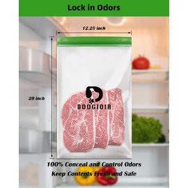 Odor Proof Storage Bags - 12ｘ20 Inch Double Seal Odor Barrier Storage Bags for Backpacking, Camping and Household, Lock in Odors Keep Contents Fresh and Waterproof, Reusable Odor Proof Bags (4 Pack)