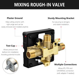Tub and Shower Valve Body for D Shower Faucet, Works with D 13, 14, 17 or 17T Series Single-Function or Dual-Functions Shower Valve Trim Kits, with Screwdriver Stops