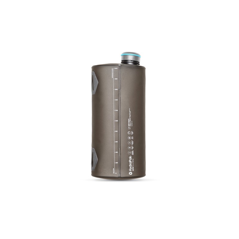 Hydrapak Wasserflasche, flexibel, Mammoth Grey, 2 Liter