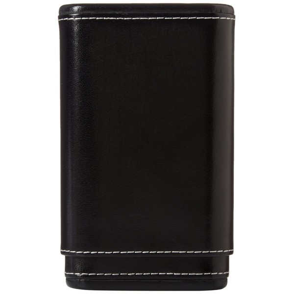 Visol Products VCASE702 Arnoldo Black Leather Crushproof Cigar Case