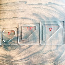 Triangle Cutting Board and Charcuterie Board Handle Template, Laser Cut Acrylic Router Template, Woodworking Router Template (3'')