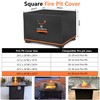 Fire Pit Cover Square 44 Inch [2025 Upgraded 1000D Heavy