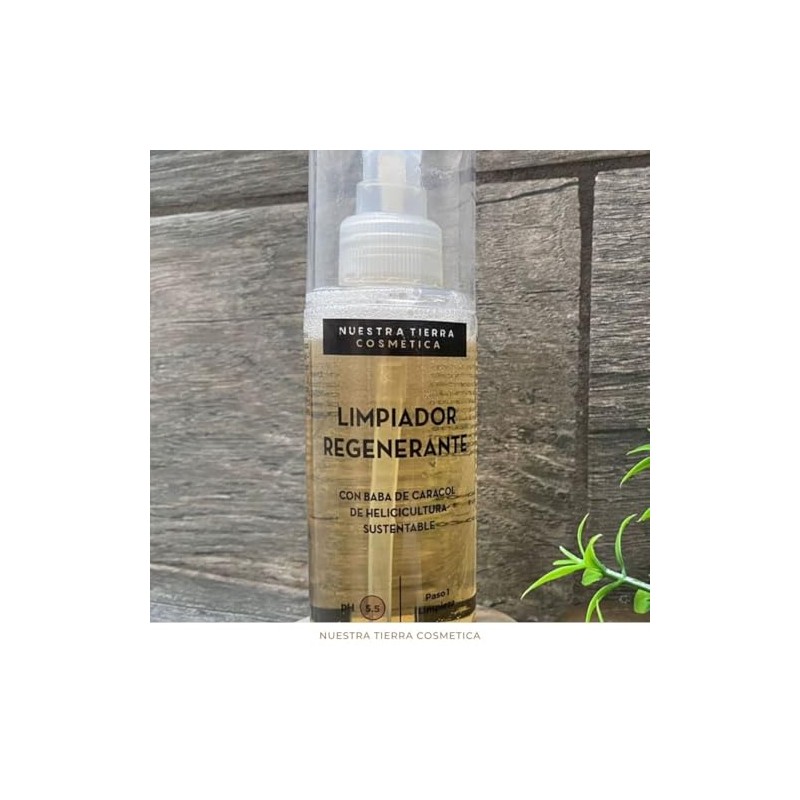 Nuestra Tierra Cosmetica Limpiador Regenerante con Baba de Caracol, pH