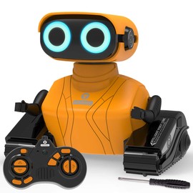 REMOKING Robot Toys for Boys Kids,Remote Control Robot Toys with LED Eyes & Flexible Arms,Dance & Sounds,Toys for 3 4 5 6 Year Old Boys Girls Kids,Children Educational Toys Birthday Gifts(Orange)