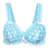 Satini Femenino con holanes Encaje Ajustado Satín Bralette Brassier (Azul