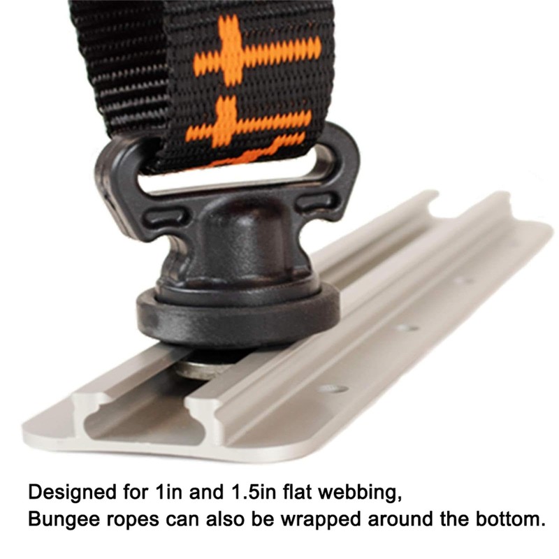 SEIWEI 4 Pcs Kayak Rail Bracket Tie Down Straps Vertical