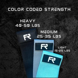 Resistance Bands Set with Carry Bag, 3 Pieces (Beige)