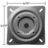 chairpartsonline Replacement Bar Stool Swivel - 6.75" Square w/Round Bottom