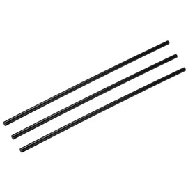 Rebower Plastic Round Rod POM Polyoxymethylene Rods Hard Bar,[for Engineering,Agriculture,Industry,DIY] - 3/10 Inch Dia 16 Inch Length/Black / 3 Pcs