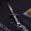 Unbranded Stab sword Sting Silver Sword Pendant Necklace Antique Retro