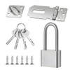 Padlock Hasp Kit, Door Hasp and Staple with Padlock, Duty