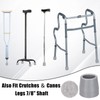 Dexspoeny 8Pcs Rubber Walker Tips Set 1 & 1/8 in