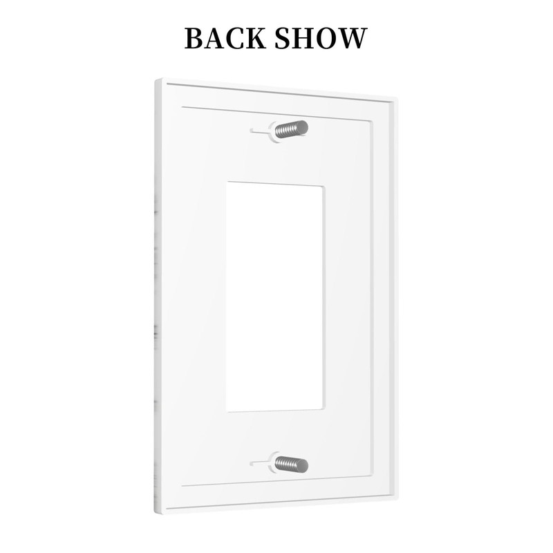 OILbiexn Decorative Outlet Covers with Modern Grey White Marble Print