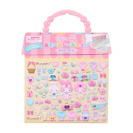 Sanrio 155209 Playable Sticker Set, My Melody, Board: Paper (PP Coated) - Stickers: PVC, Toy, Game, Child, Suitable for Ages 3 and Up