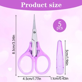 5Pcs Small Craft Scissors, Stainless Steel Travel Portable Scissors