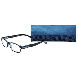 SAV Eyewear Women's Victoria Klein 9076 Blue Round Reading Glasses, 27 mm + 3