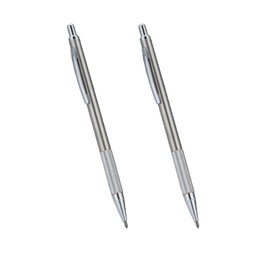 Scriber Tool Engraving Etching Curve Pin Tool Tungsten Carbide Tip Scriber Etching Engraving Scribing Tool for Ceramic/Plate/Sheet Metal Silver 2 Pcs