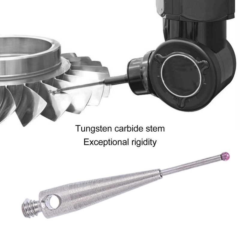 CMM Touch Probe Stylus Tungsten Carbide Stem M2 Thread Ruby