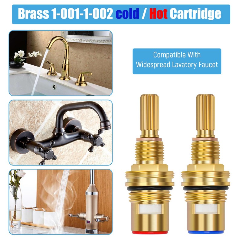 Brass 1-001 & Brass 1-002 Ceramic Valve Cartridge Set, Replacement